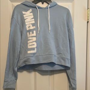 PINK Victoria's Secret Blue Cropped Sweater